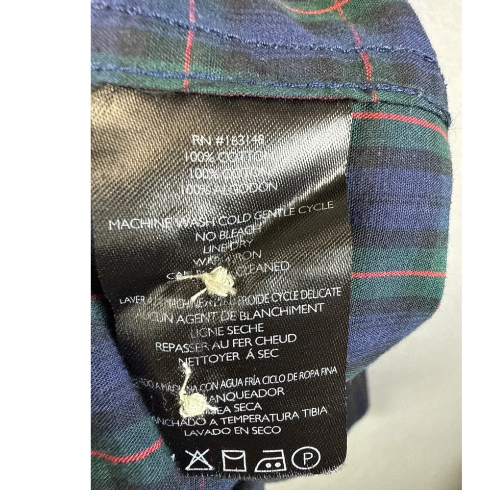 Slate & Stone Plaid Button Down Shirt Long Sleeve‎ Casual Mens Size M Academia - Picture 9 of 10